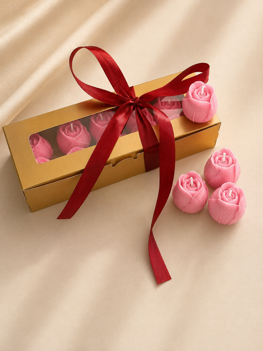 Velas Decorativas en Forma de Rosa (Rosas)
