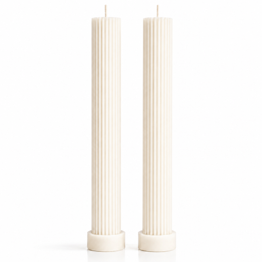 Velas Decorativas Largas Acanaladas
