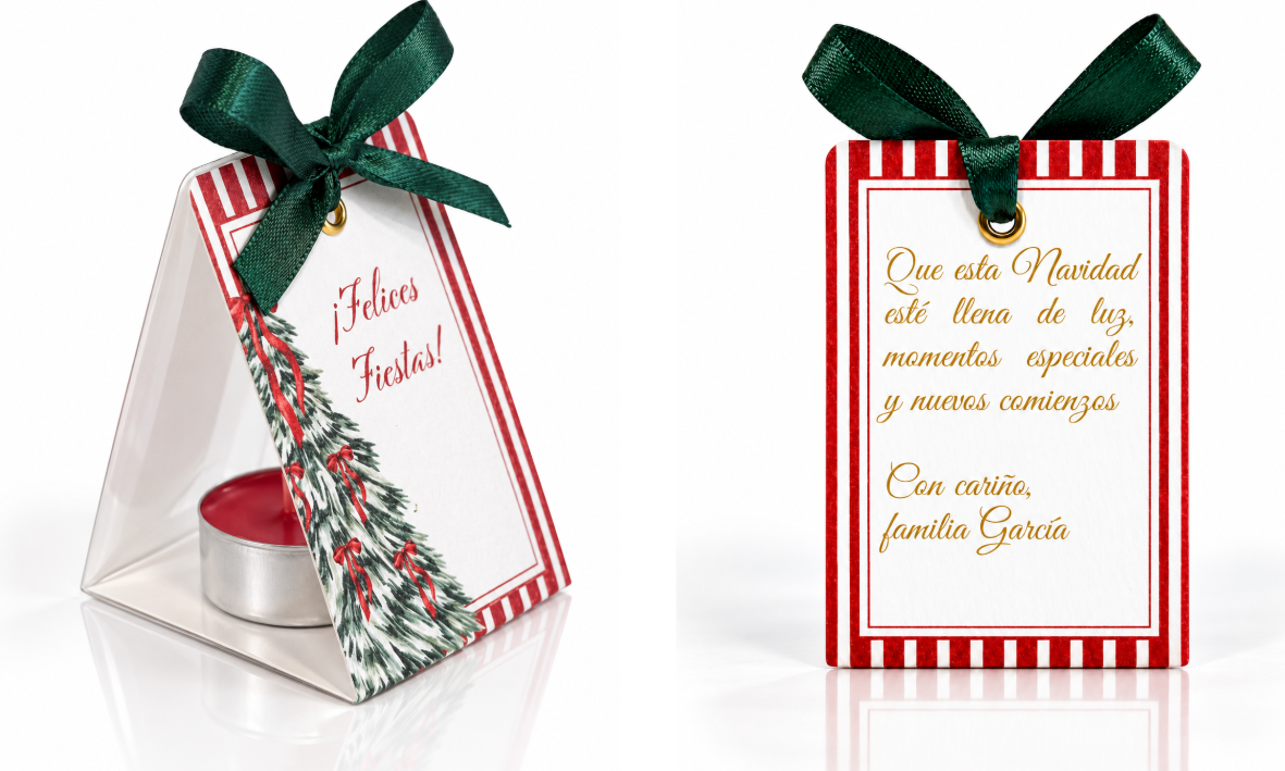 Detalles Navideños Personalizados con Vela (opción 1)