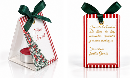 Detalles Navideños Personalizados con Vela (opción 1)