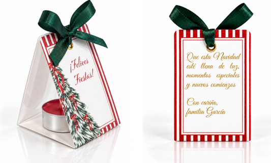 Detalles Navideños Personalizados con Vela (opción 1)