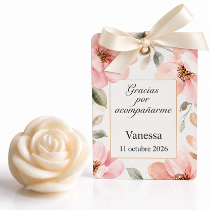 Velas Personalizadas em Forma de Rosa para Aniversários, Aniversários de Casamento (Opção 6)