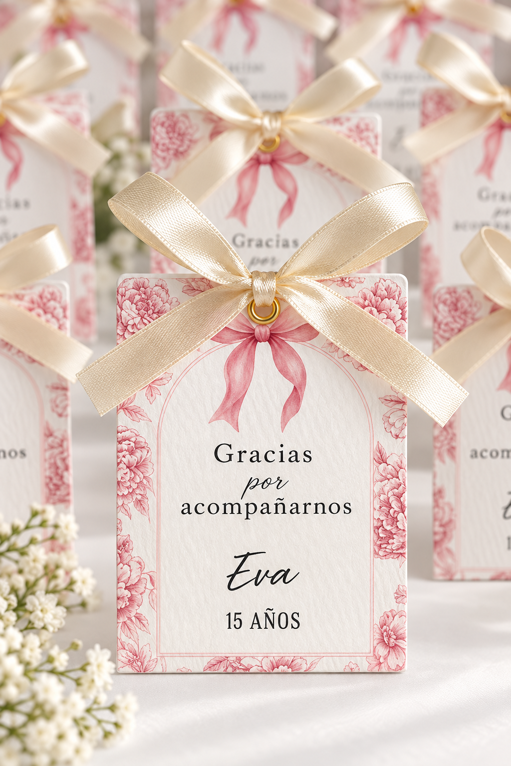 Personalized Rose-Shaped Candles for Weddings, Birthdays, Baptisms (Option 1)