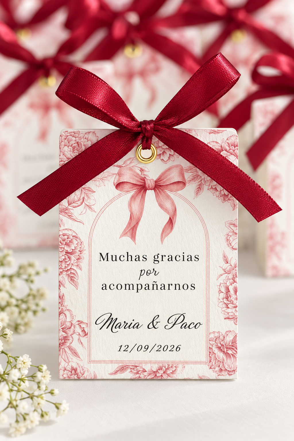 Personalized Rose-Shaped Candles for Weddings, Birthdays, Baptisms (Option 1)
