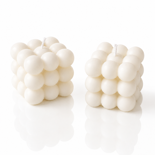 Velas en Forma de Cubo de Burbujas (2 uds)