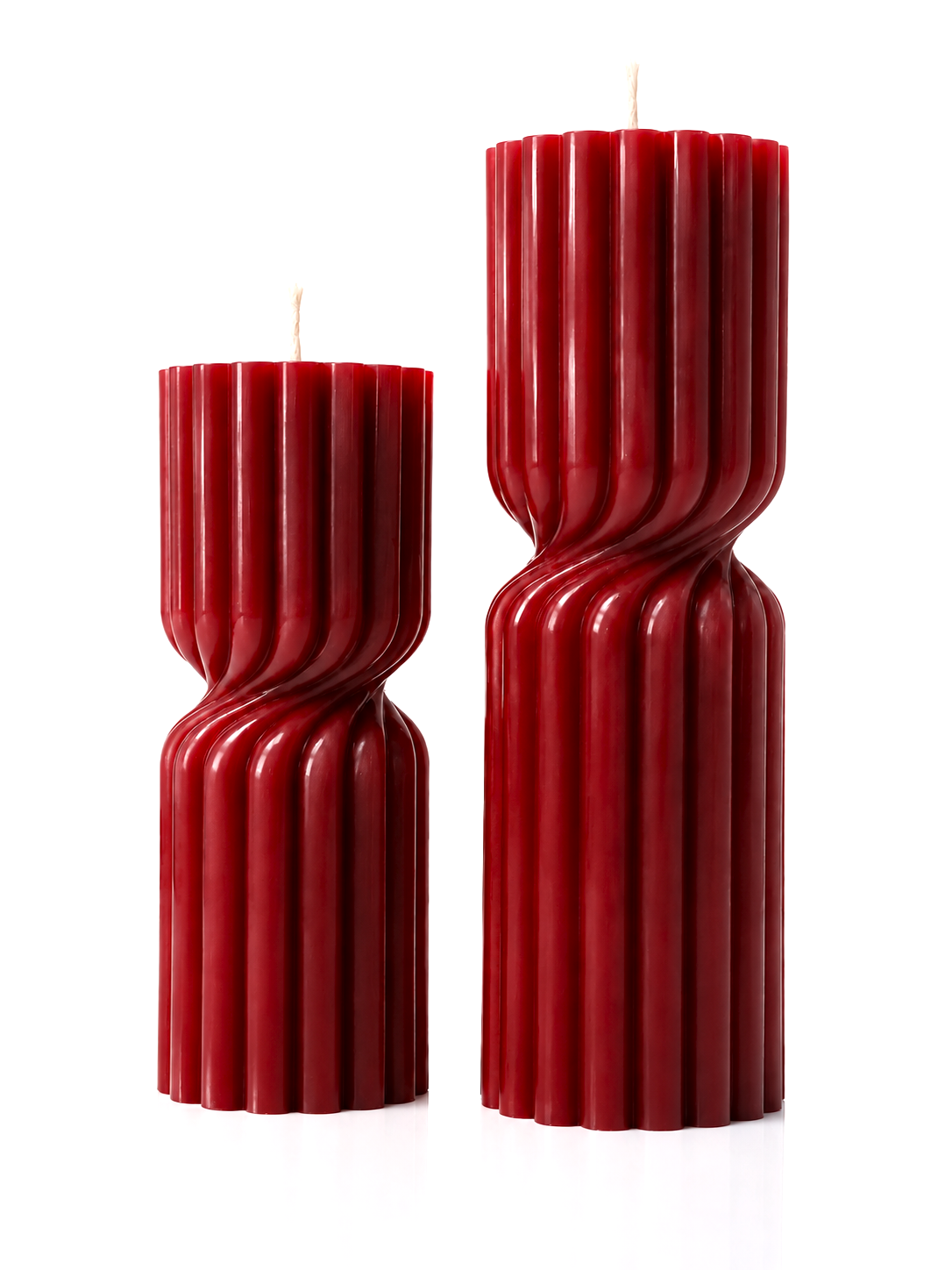 Velas Decorativas de Cilíndricas Acanaladas