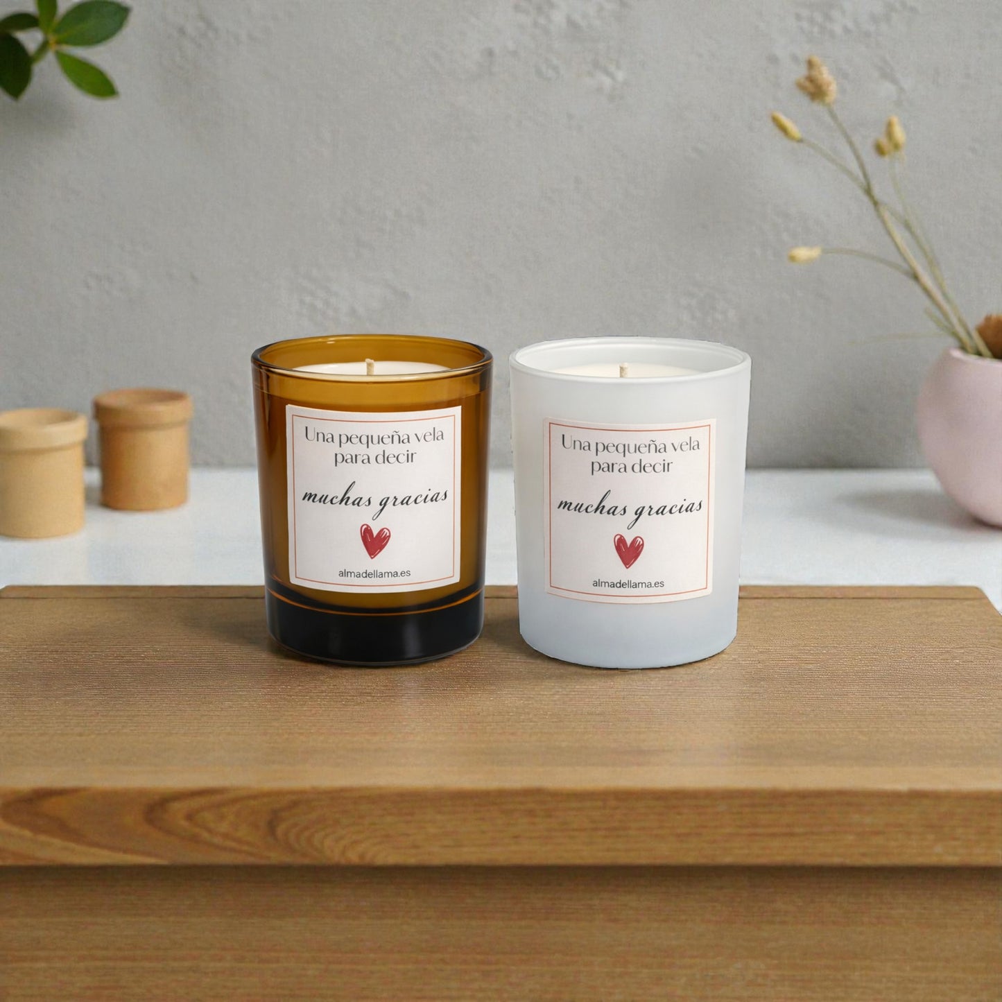 Vela aromática Muchas gracias