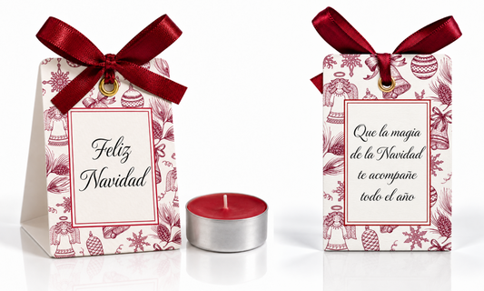 Detalles Navideños Personalizados con Vela (opción 2)