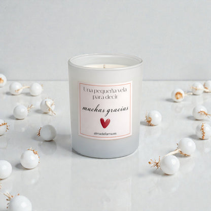Vela aromática Muchas gracias