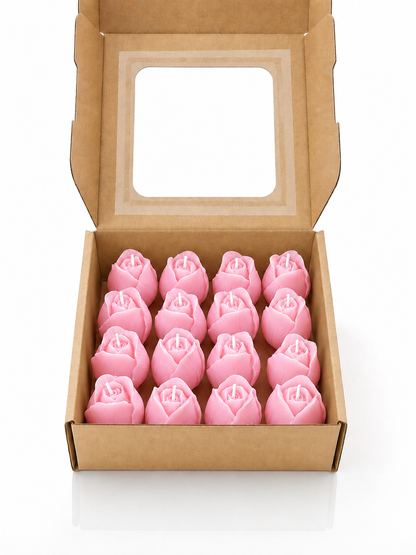 Velas Decorativas en Forma de Rosa (Rosas)