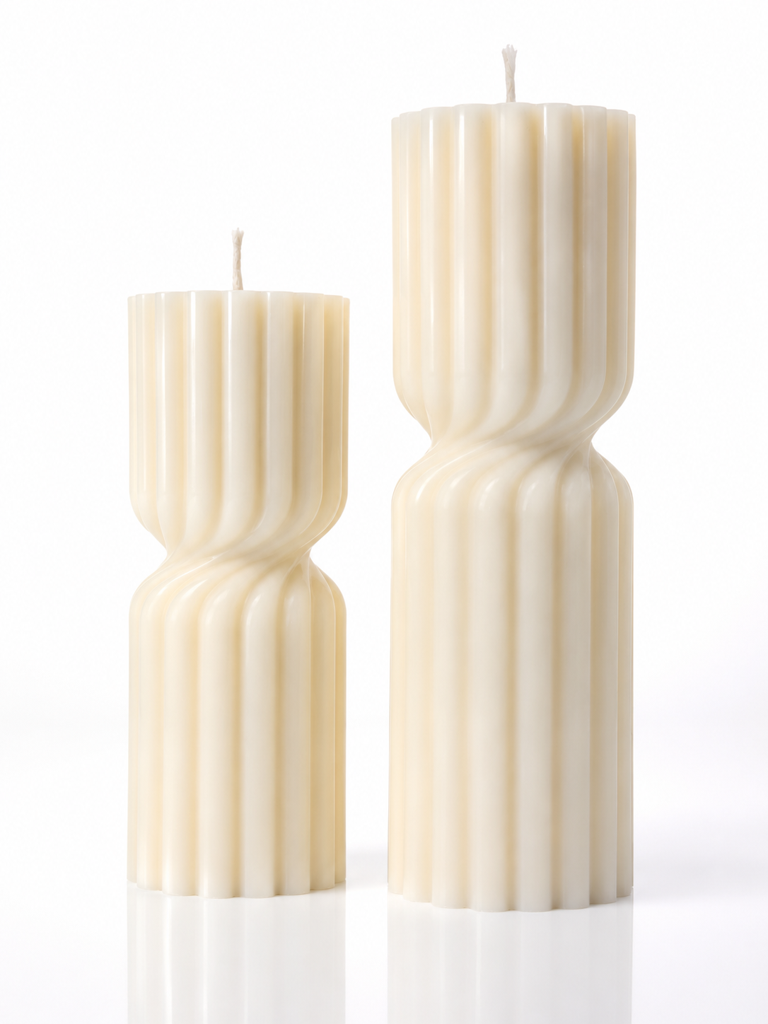 Velas Decorativas de Cilíndricas Acanaladas