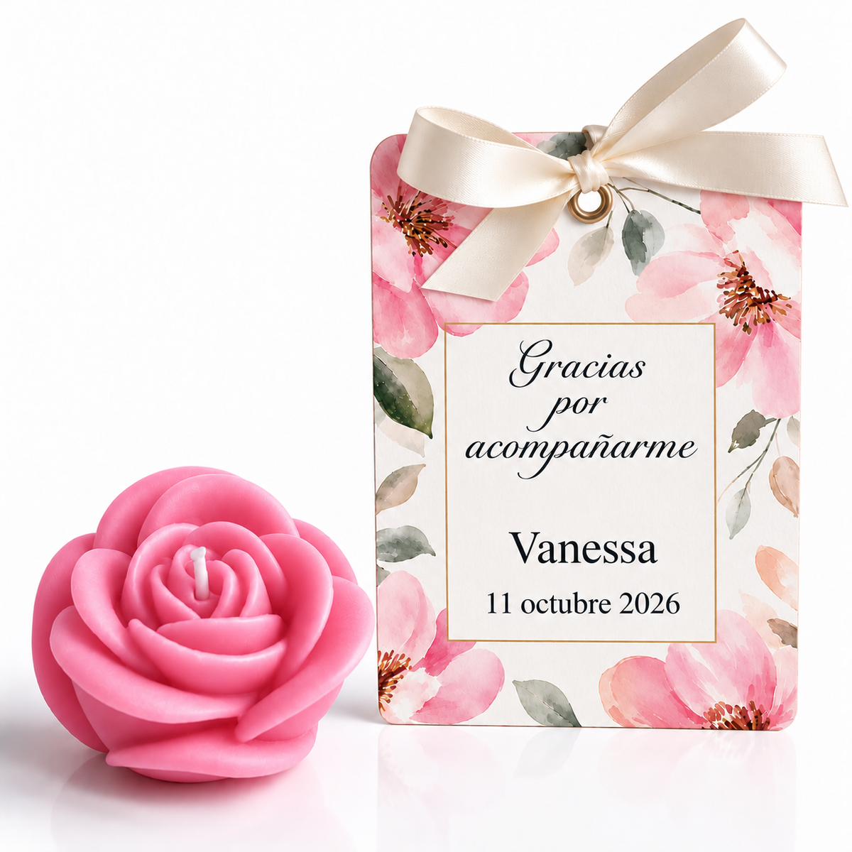 Velas Personalizadas em Forma de Rosa para Aniversários, Aniversários de Casamento (Opção 6)