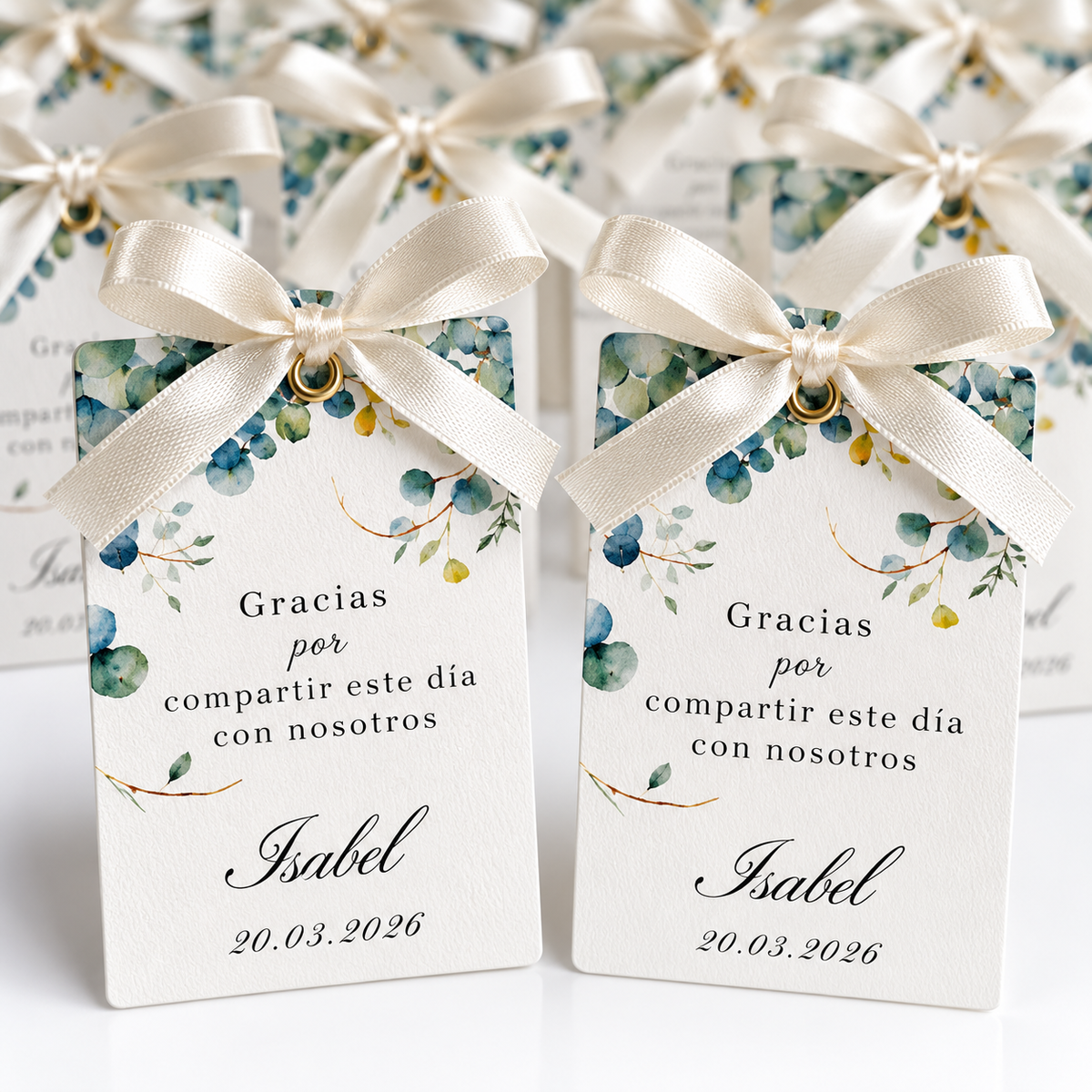 Personalized Rose-Shaped Candles for Weddings, Birthdays, Baptisms (Option 1)