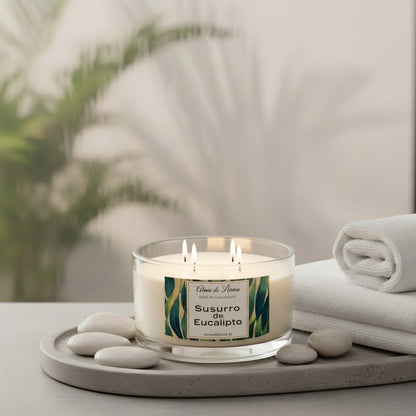 Eucalyptus Whisper scented candle (large)
