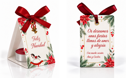 Detalles Navideños Personalizados con Vela (opción 4)