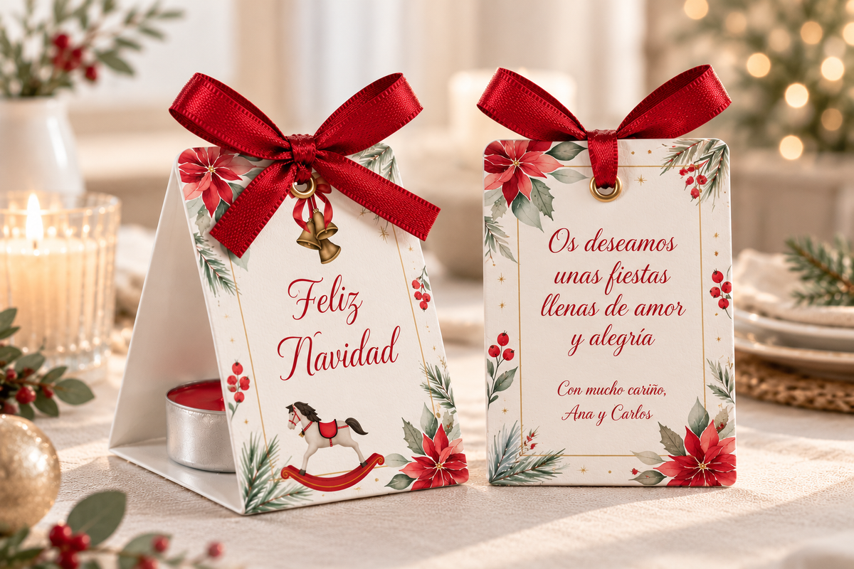Detalles Navideños Personalizados con Vela (opción 4)