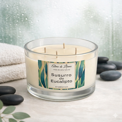 Eucalyptus Whisper scented candle (large)
