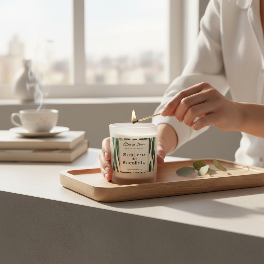 Eucalyptus Whisper aromatic candle