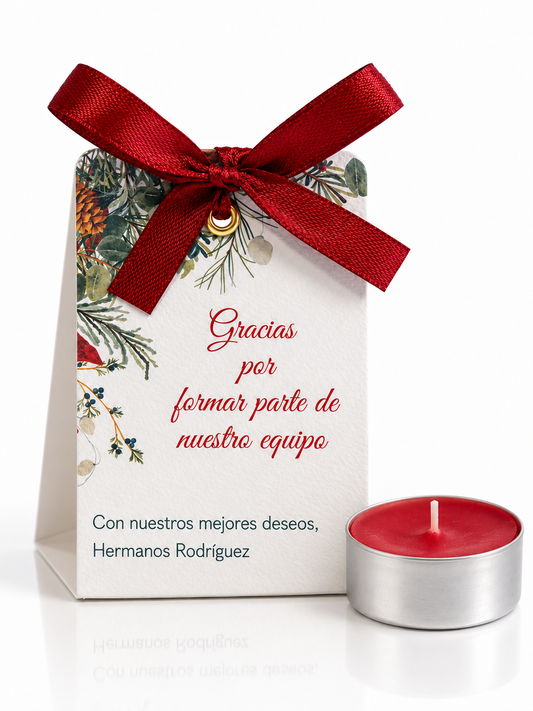 Detalles Navideños Personalizados con Vela (opción 5)