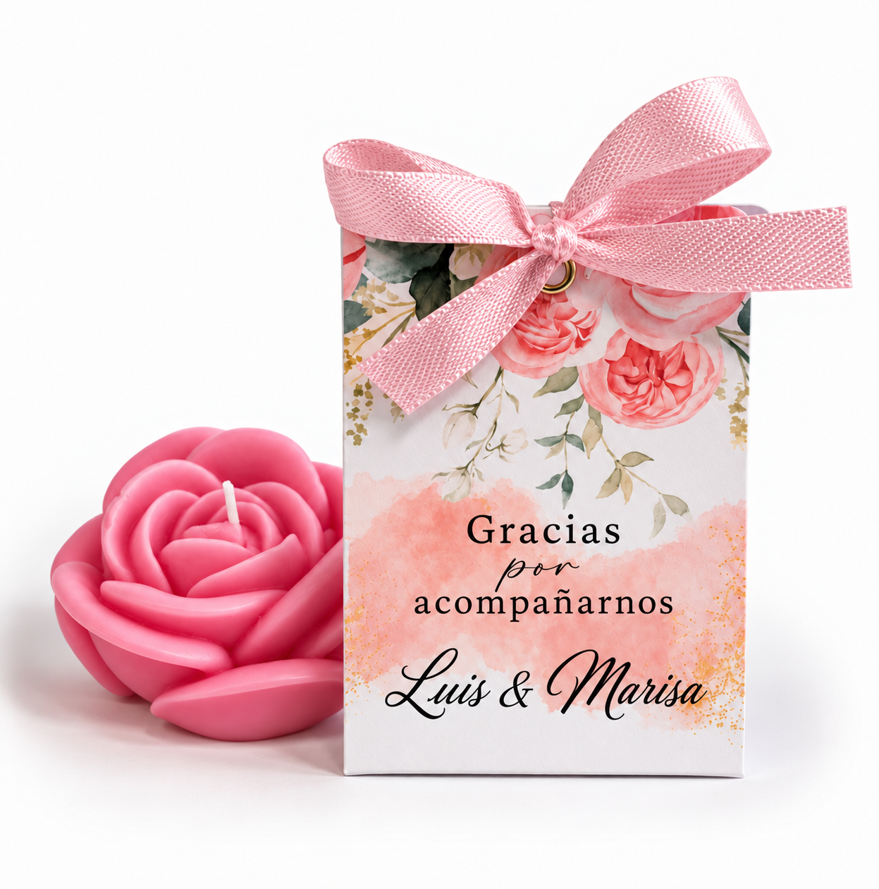 Velas Personalizadas en Forma de Rosa para Aniversarios, Cumpleaños (Opción 6)