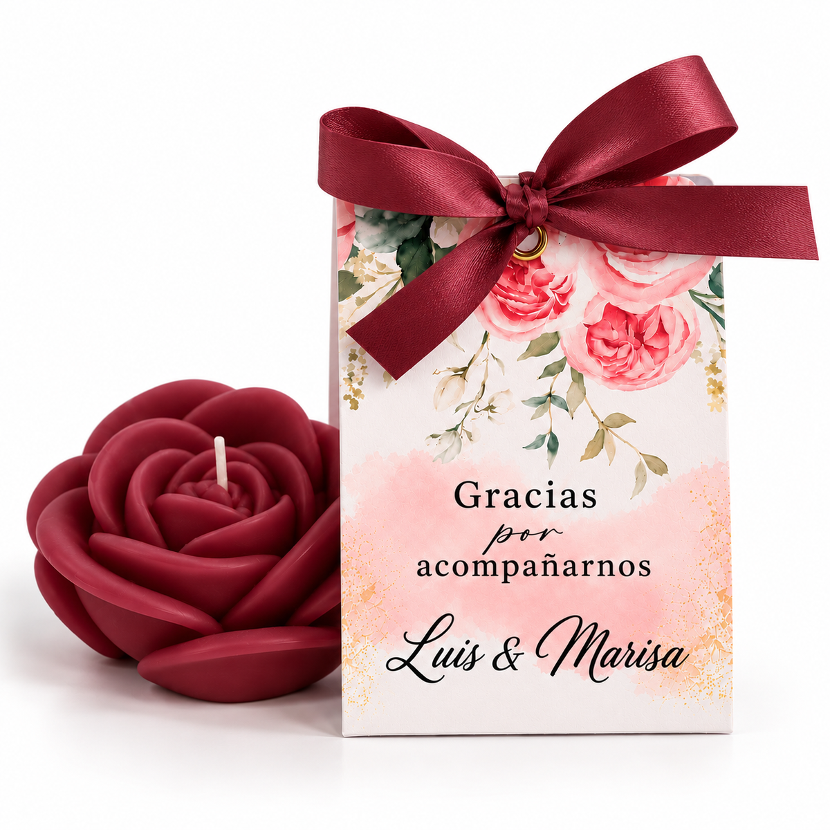 Velas Personalizadas em Forma de Rosa para Aniversários, Aniversários de Casamento (Opção 6)