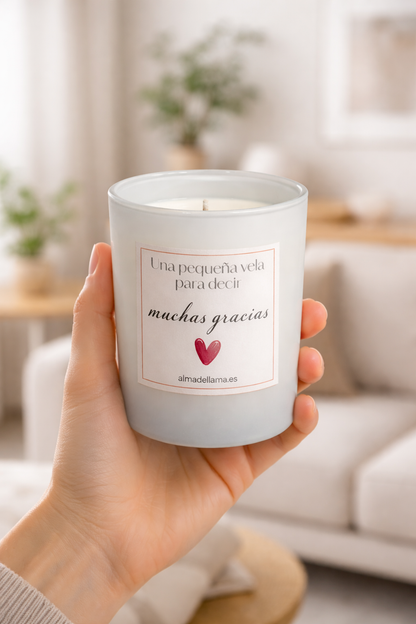 Vela aromática Muchas gracias