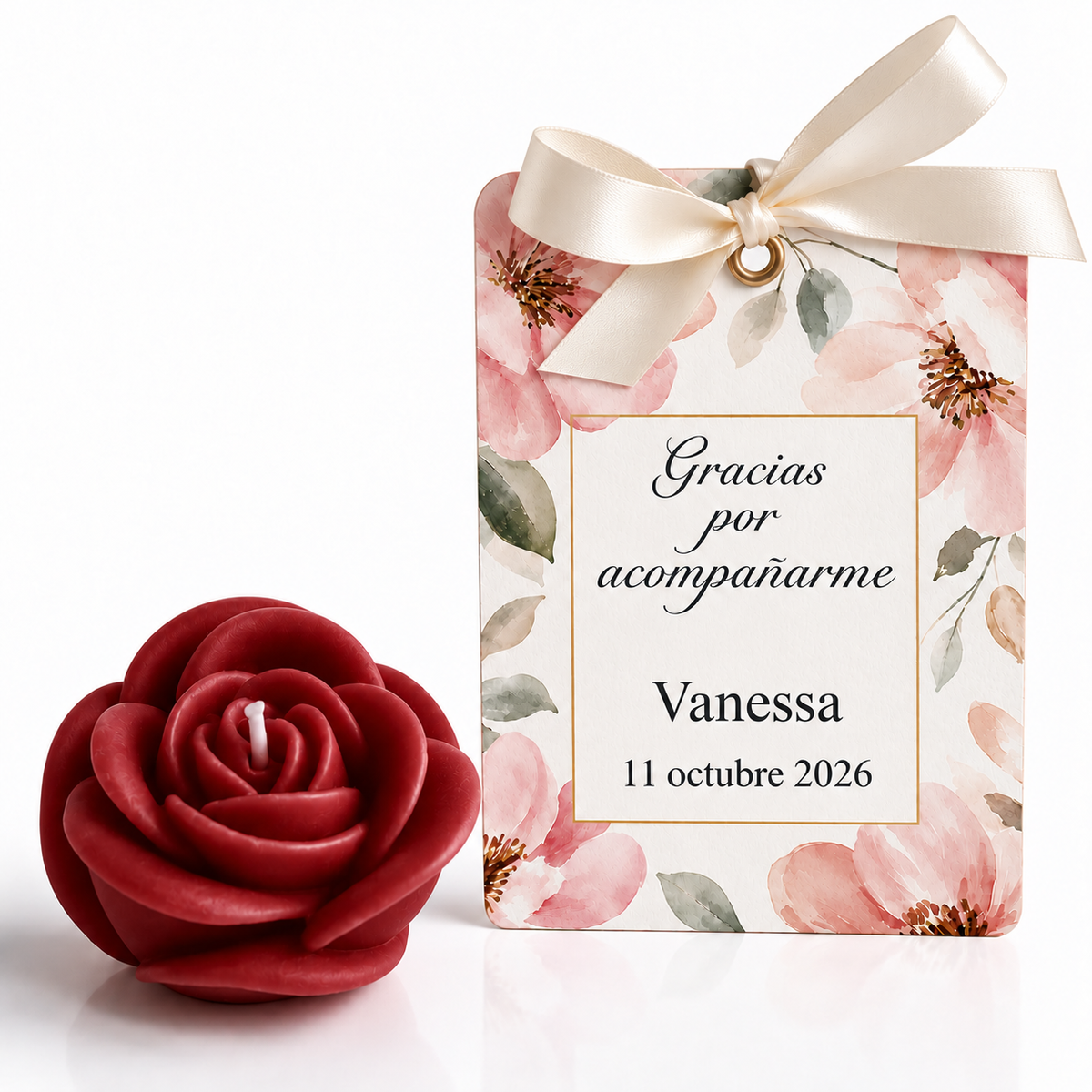Velas Personalizadas em Forma de Rosa para Aniversários, Aniversários de Casamento (Opção 6)