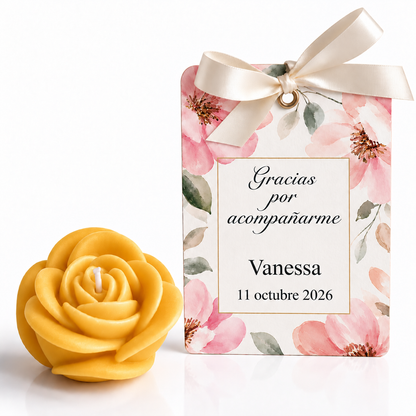 Velas Personalizadas em Forma de Rosa para Aniversários, Aniversários de Casamento (Opção 6)