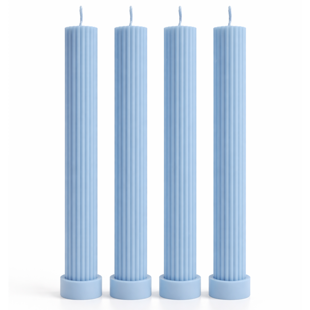 Velas Decorativas Largas Acanaladas