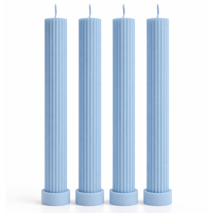 Velas Decorativas Largas Acanaladas