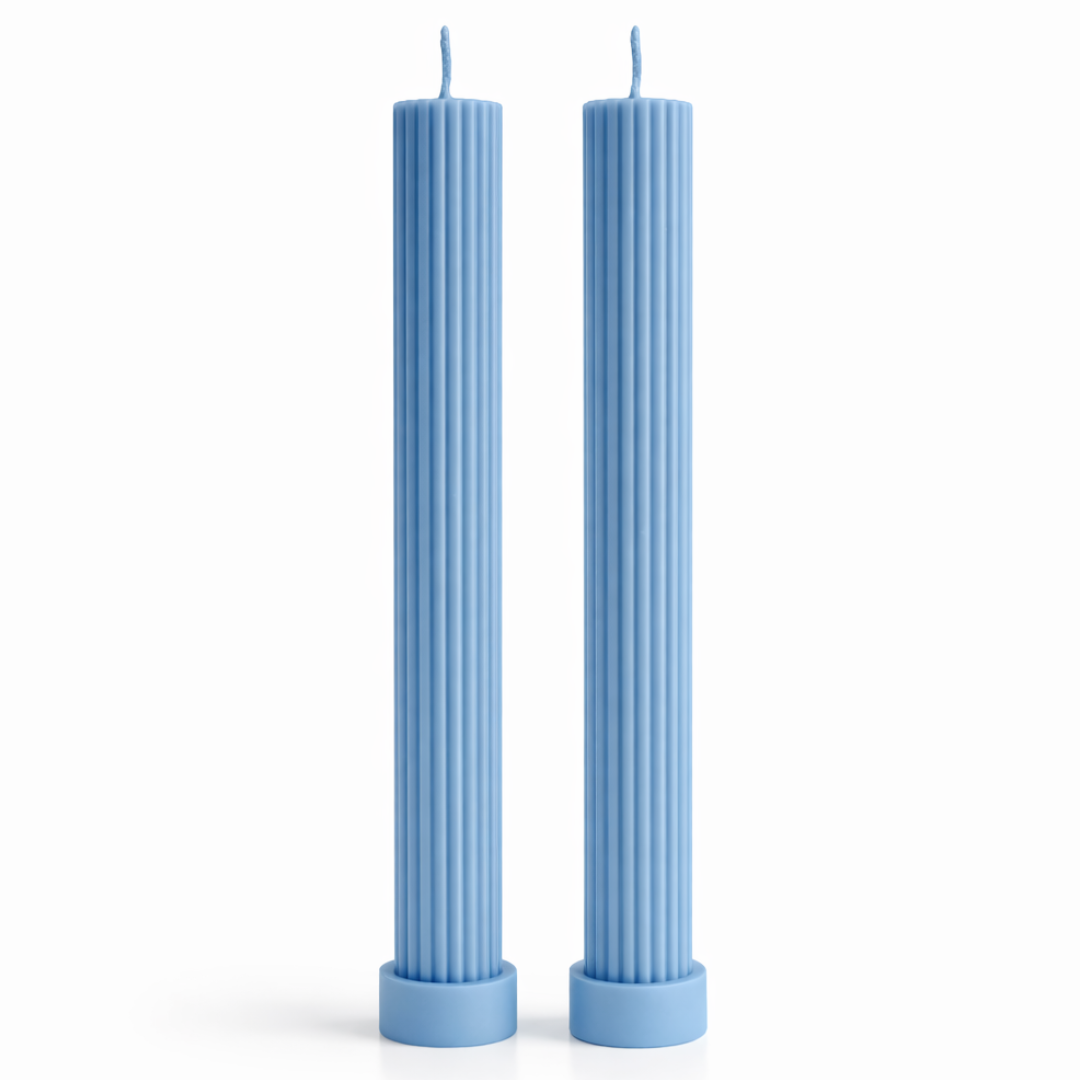 Velas Decorativas Largas Acanaladas