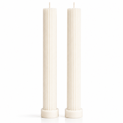 Velas Decorativas Largas Acanaladas