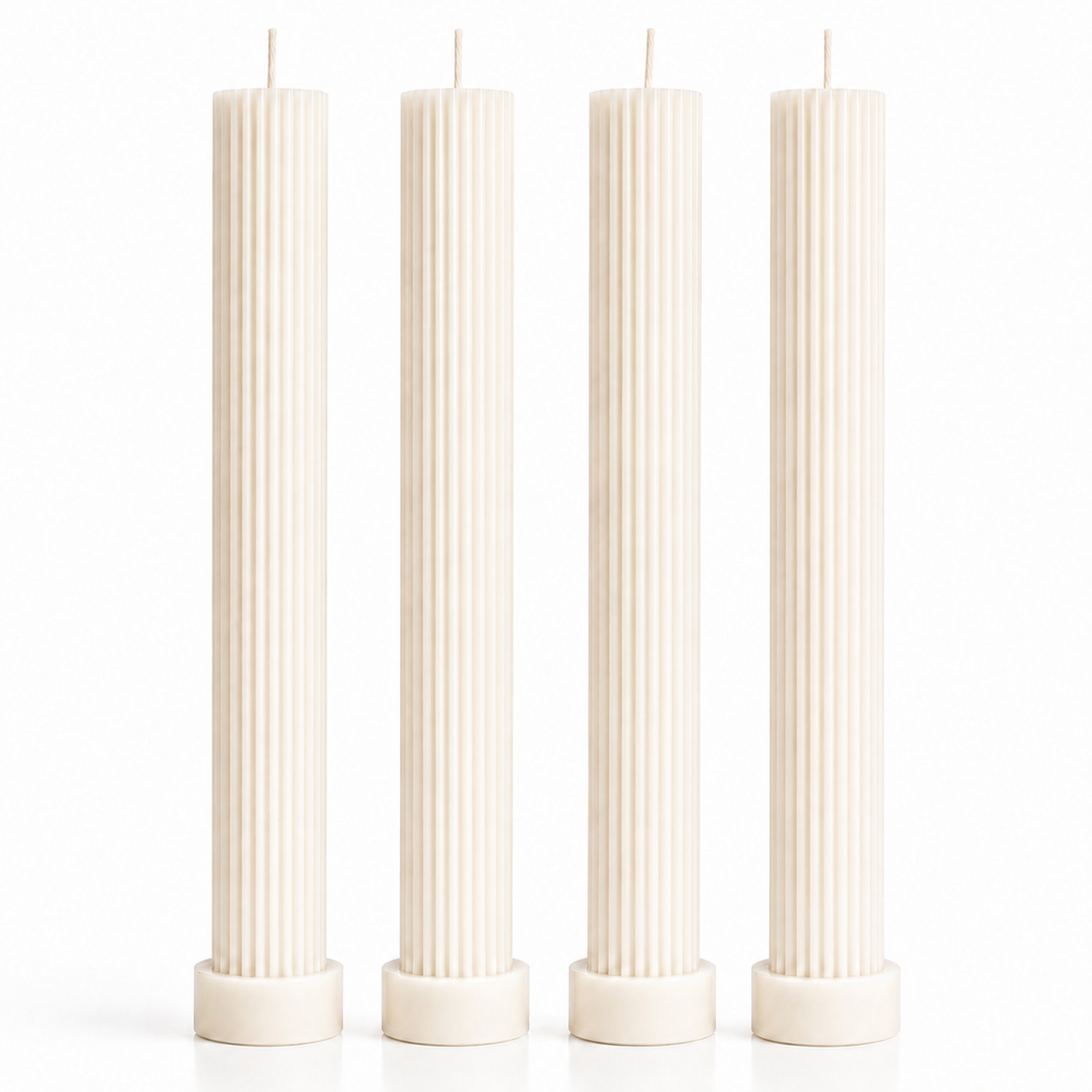 Velas Decorativas Largas Acanaladas