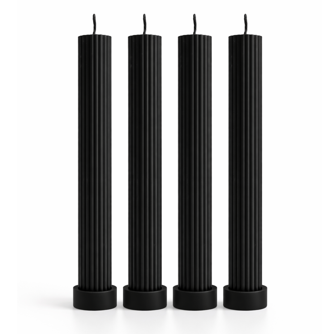 Velas Decorativas Largas Acanaladas