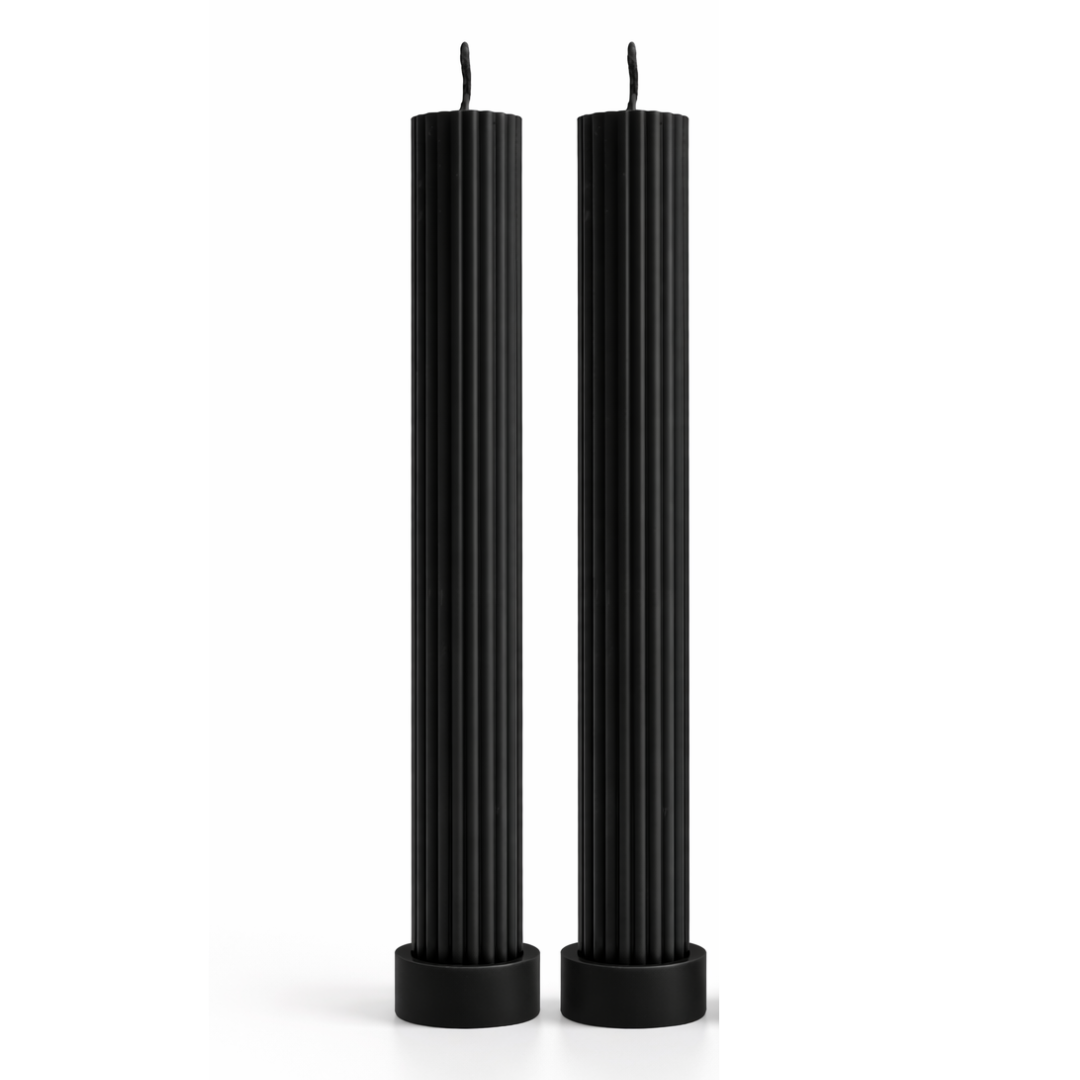 Velas Decorativas Largas Acanaladas
